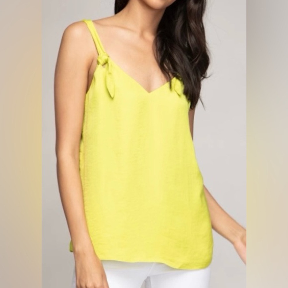 Knotted Strap Front Tank Women's Top
- Lime Green